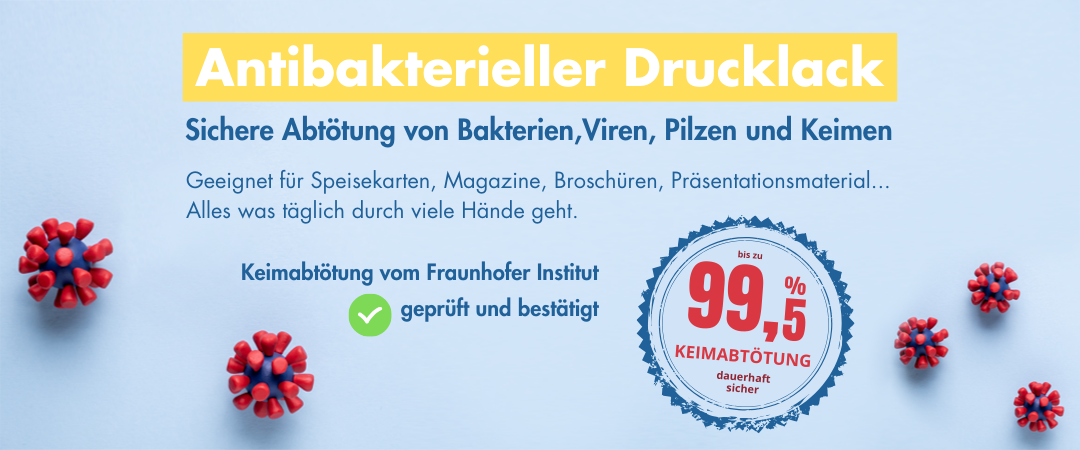 Antibakterieller Drucklack – keimfreie Druckprodukte