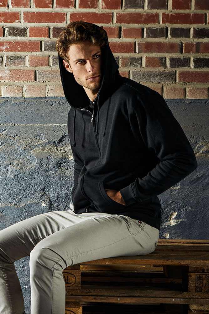 Sweatjacke/Hoodie mit Kapuze der Textilaktion - wir ziehen Sie an!